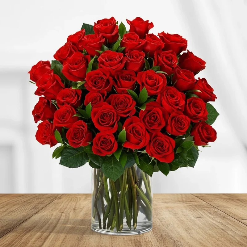 50 Long Stemmed Red Roses