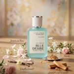 A bottle of Blue Desire, an elegant feminine floral fragrance.