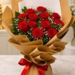 A vibrant Classic Red Rose Bouquet, perfect for red rose delivery Lahore.