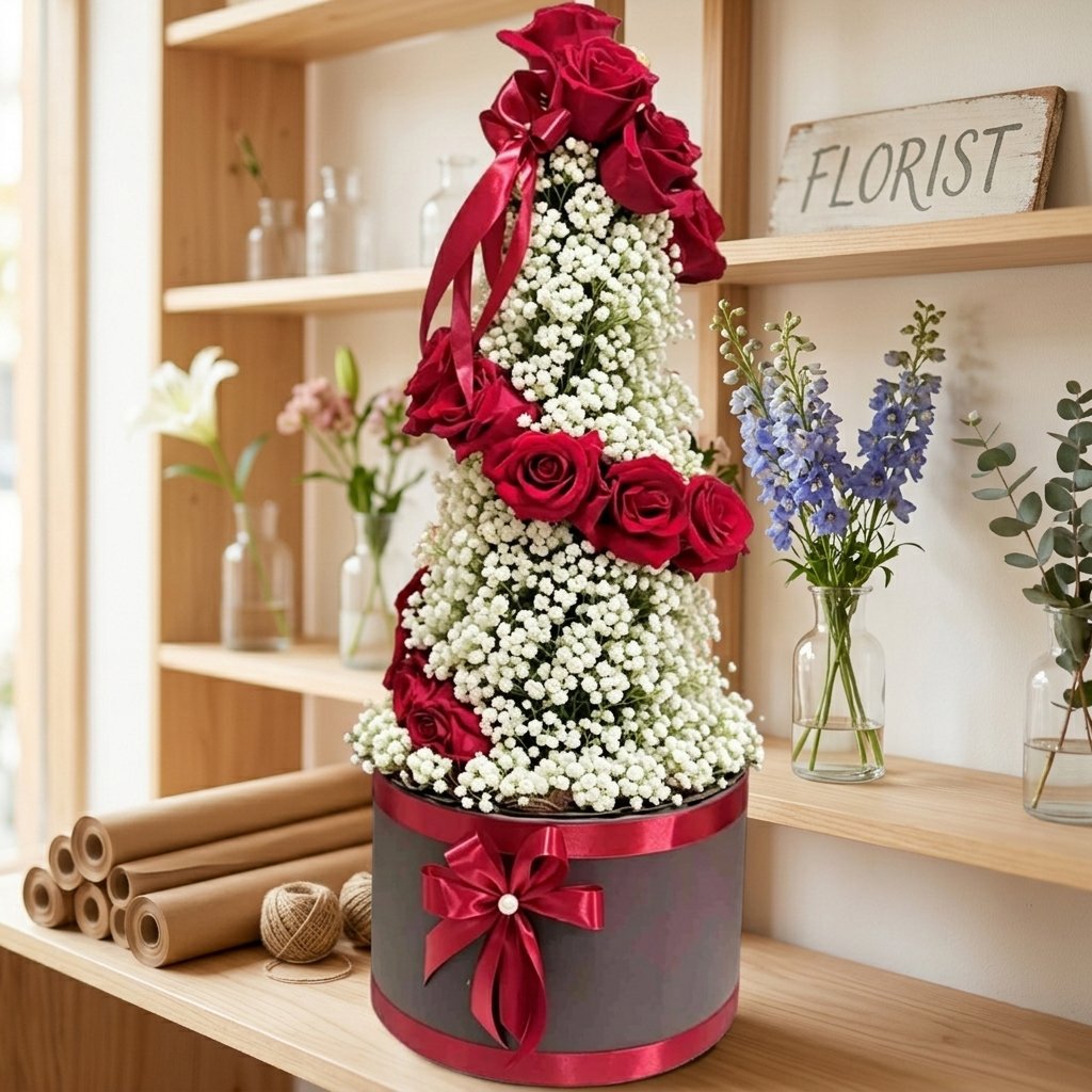 SpiralBoxxx Spiral Roses Box – Luxury Rose Arrangement Gift Box in Lahore - Image 1