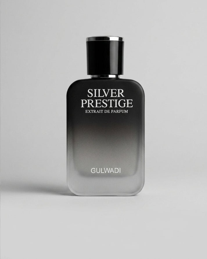 Silver Prestige, a premium entry in our collection of Non-alcoholic perfumes Pakistan, ideal for a sophisticated, long-lasting scent. Title: Silver Prestige Alcohol-Free Fragrance