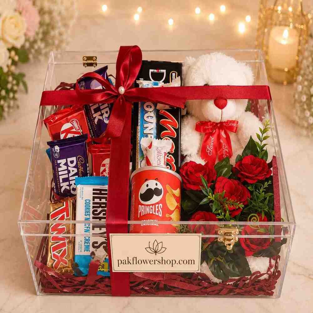 Acrylic-Gift-Hamper Acrylic Gift Hamper is perfect for anniversary gift ideas.