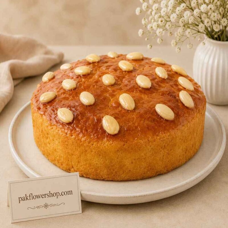 Almond sponge cake for gourmet gifts Lahore