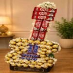 Handcrafted chocolate guitar gift arrangement, perfect for unique gift ideas Lahore.