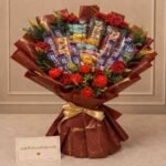 Elegant chocolate bouquet available through professional gift delivery services Lahore.
