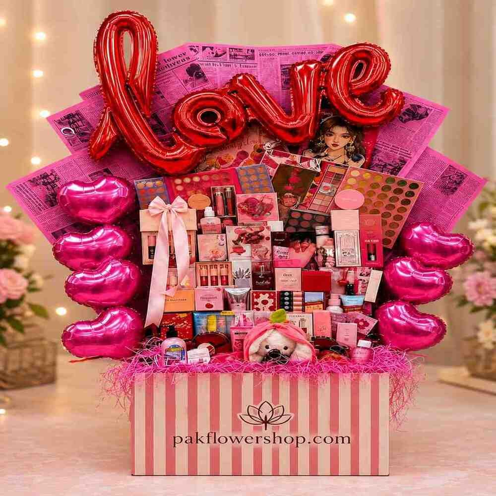 Deluxe-Makeup-Gift-Hamper Deluxe Makeup Gift Hamper is best gift for birthday gift ideas for her.