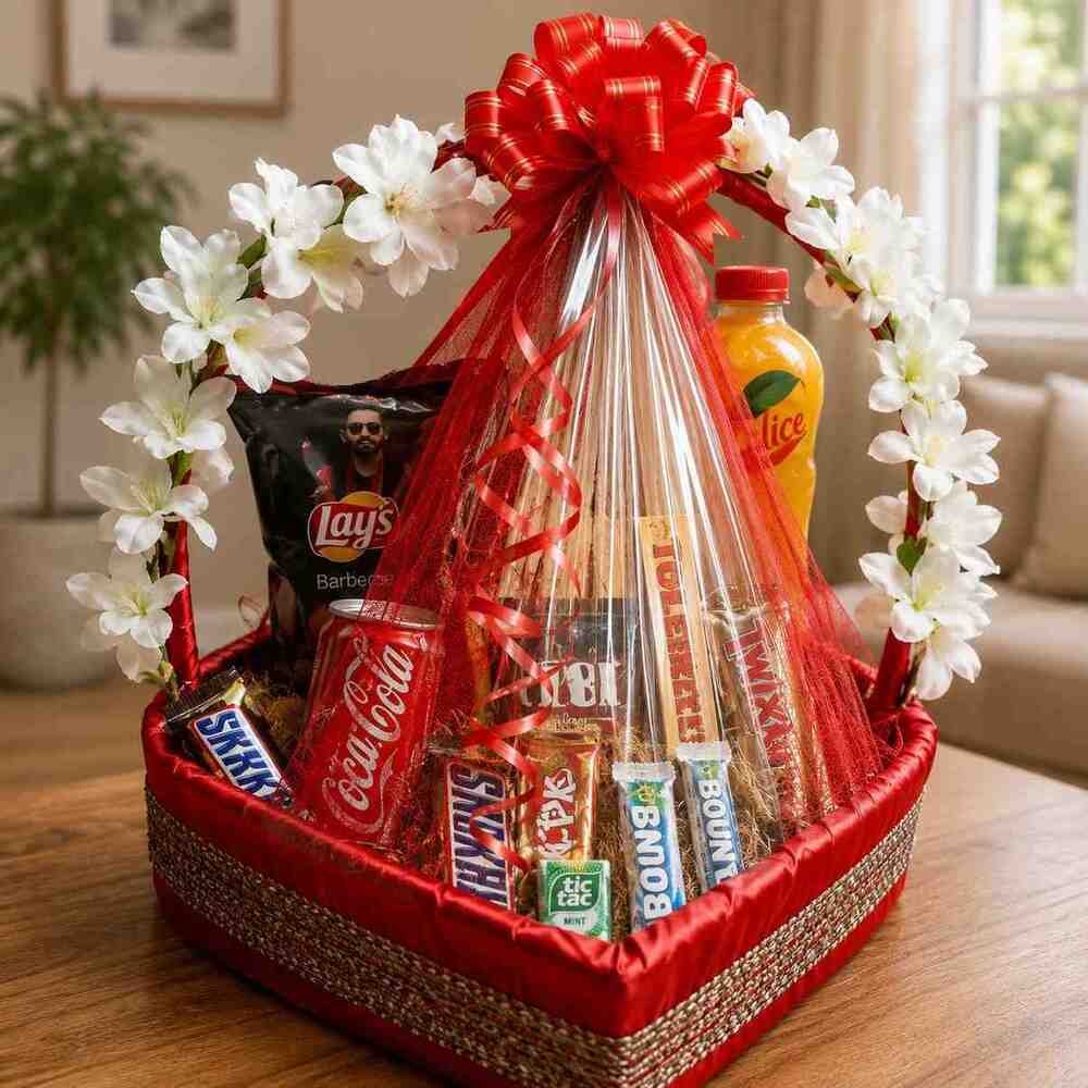 Elegant-Festive-Gift-Basket Festive gift basket available at our online gift shop Lahore.