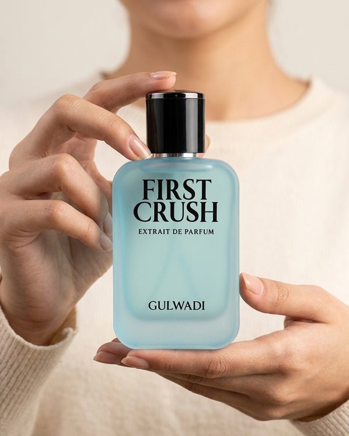 First Crush fragrance, a highlight among Affordable perfumes Punjab Pakistan, perfect for a fresh, lasting impression.