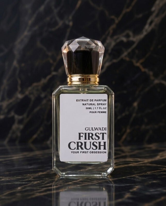 First Crush fragrance, a highlight among Affordable perfumes Punjab Pakistan, perfect for a fresh, lasting impression.