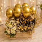 Gold Balloon Floral Hamper is a top choice for luxury gift hampers.