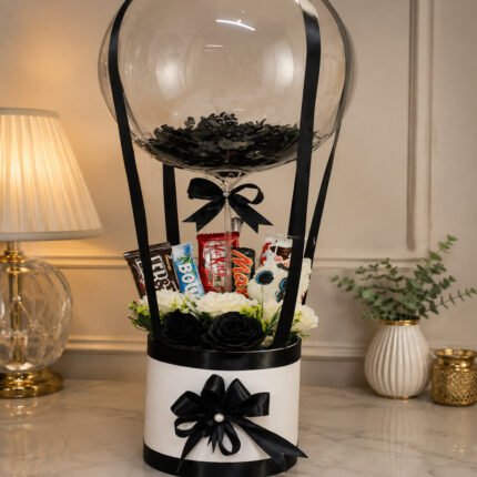 Custom balloon chocolate gift arrangement in Lahore