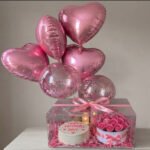 A stunning pink celebration set available for gift delivery Lahore.