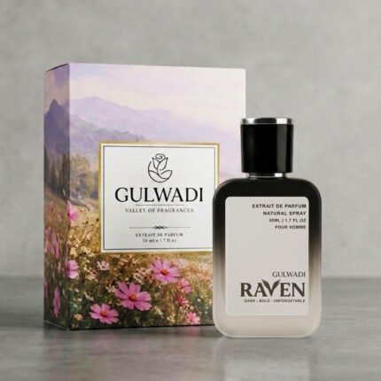 Raven Leather Fragrance with a rich, long-lasting scent profile, available for Perfume delivery Lahore.