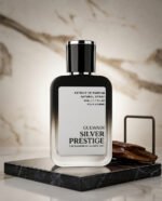 Silver Prestige, a premium entry in our collection of Non-alcoholic perfumes Pakistan, ideal for a sophisticated, long-lasting scent. Title: Silver Prestige Alcohol-Free Fragrance