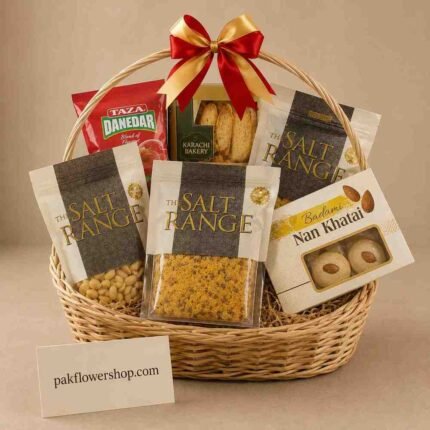 Traditional snack basket for local gift delivery Lahore