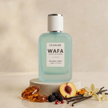 Wafa fragrance, a top choice among Women’s long lasting perfumes Pakistan, known for its floral elegance and enduring base notes.