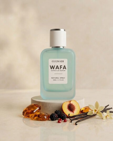 Wafa fragrance, a top choice among Women’s long lasting perfumes Pakistan, known for its floral elegance and enduring base notes.