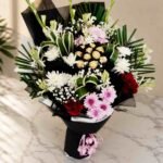 Chocolate Flower Bouquet Lahore with Fresh Flowers and Chocolates