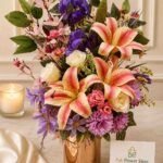 Luxury Flower Arrangement Pakistan with lilies, roses, and seasonal blooms in a premium vase