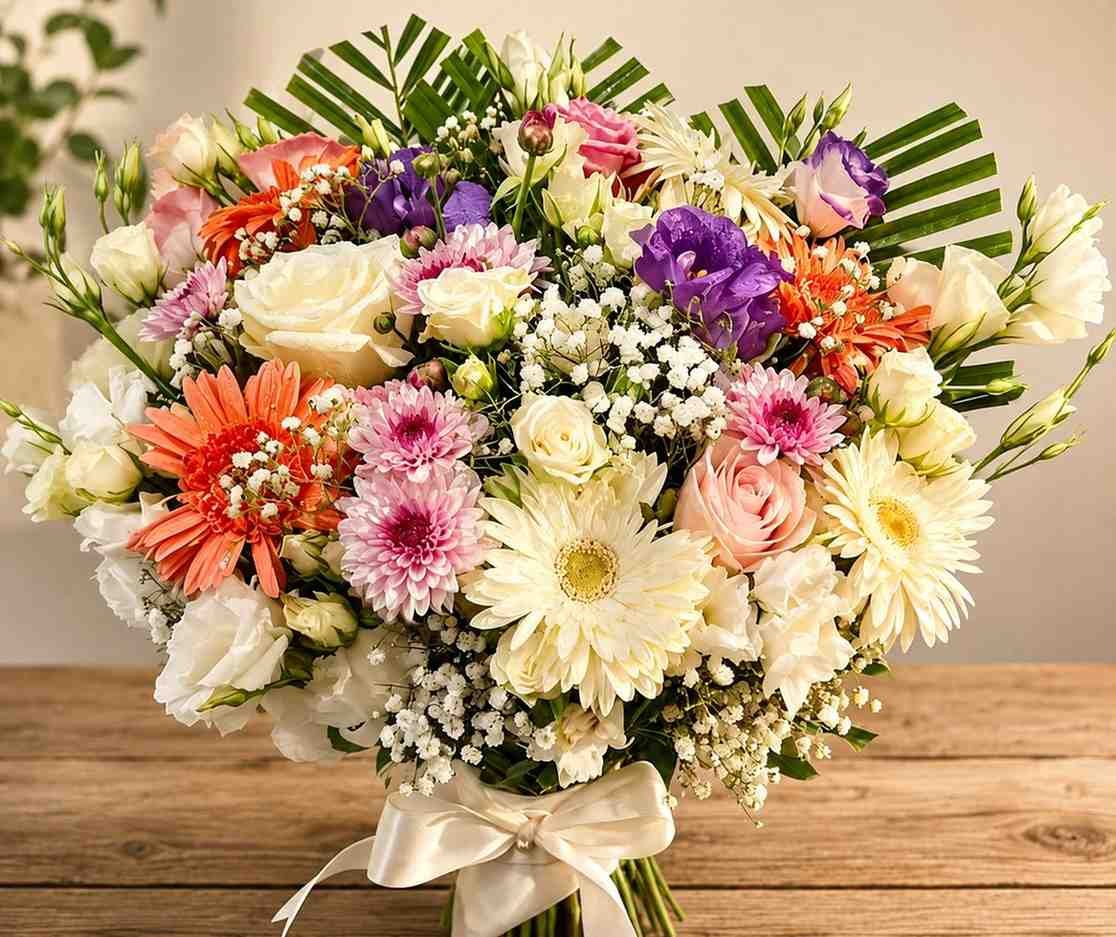 Elegant Mixed Bouquet Fresh Flower Bouquet Lahore with mixed seasonal flowers
