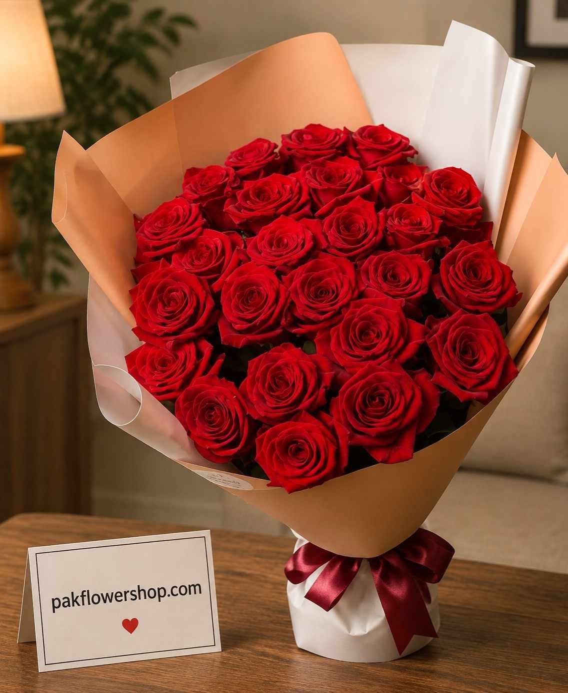 Eternal Love Roses Premium Rose Bouquet Lahore with fresh red roses and elegant wrapping.