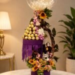 Chocolate Gift Pakistan luxury floral stand with Ferrero Rocher chocolates.