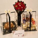 Gift Combo Pakistan with Flowers, Chocolates, and Cake