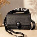 Ladies Crossbody Bag Lahore in sleek black finish with adjustable strap