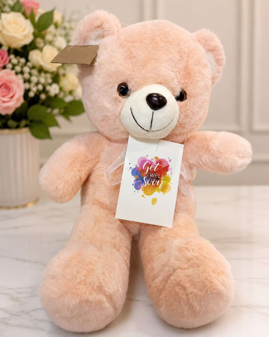 Teddy Bear Gift Lahore Teddy Bear Gift Lahore with Get Well Soon card