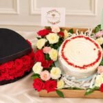 Birthday Gift Combo Lahore with red roses, fresh flowers and cake