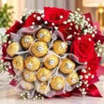 Chocolate Bouquet Lahore with Red Roses and Ferrero Rocher