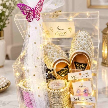 Eid gift box for her with khussa bangles and jewellery