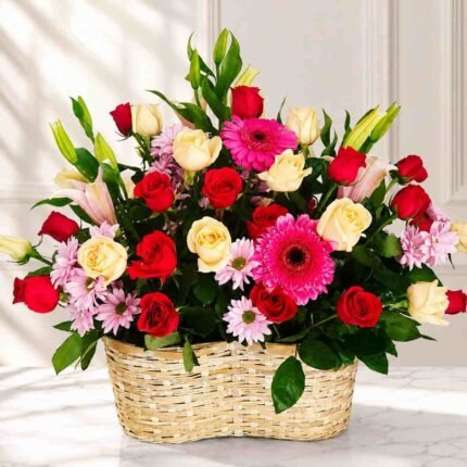Mixed flower basket Pakistan for special occasions