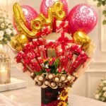 Online Gifts Lahore with flowers, chocolates, and romantic balloons