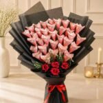 Money Bouquet Lahore with red roses and Pakistani currency notes