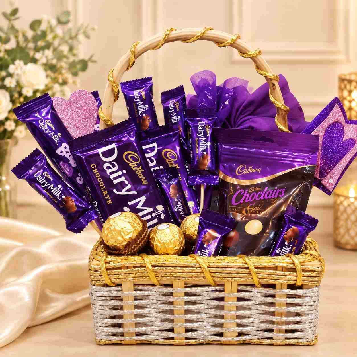 Chocolate Gift Basket Lahore Chocolate gift basket Lahore with assorted premium chocolates