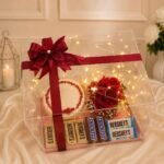 Chocolate Gift Box Lahore with red roses, cake and chocolates
