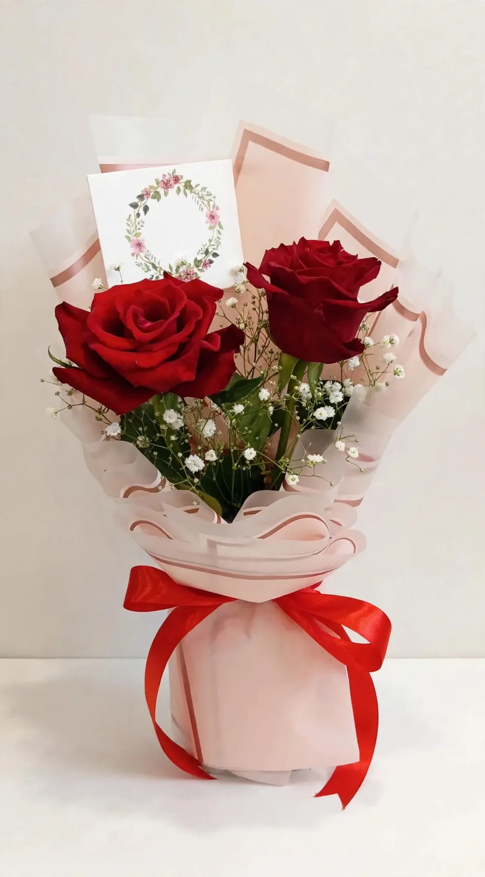 Two Red Roses Bouquet – PakFlowerShop