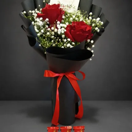 Imported Roses & KitKat Bouquet – PakFlowerShop
