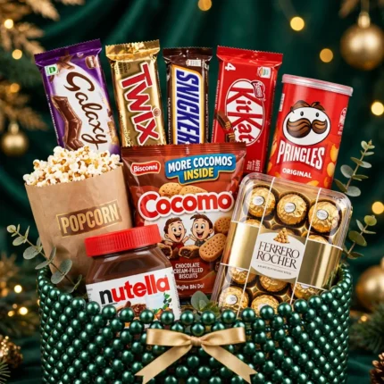 Emerald Pearl Chocolate and Snack Gift Basket – PakFlowerShop